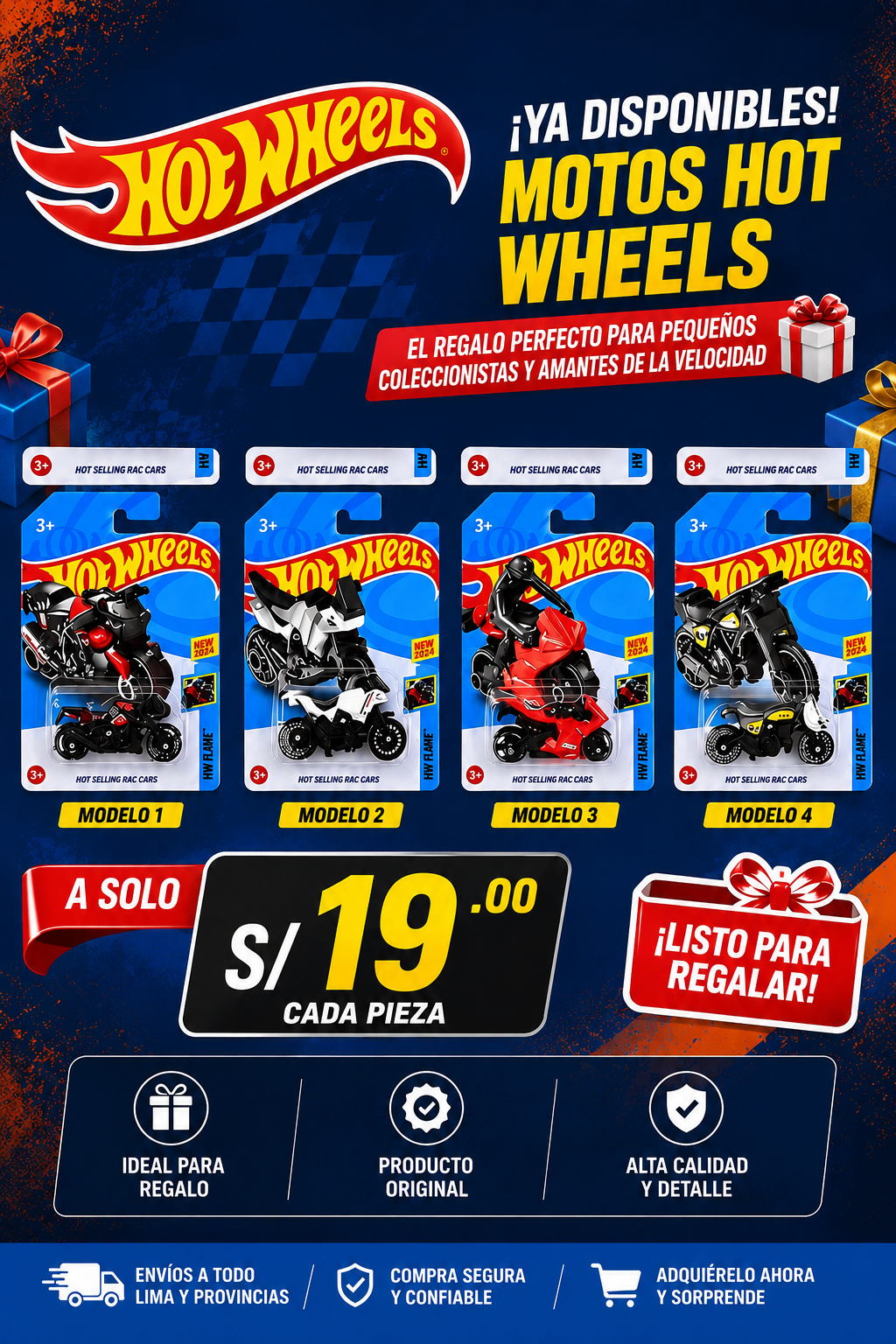 🔥MOTOS HOT WHEELS 🏍️